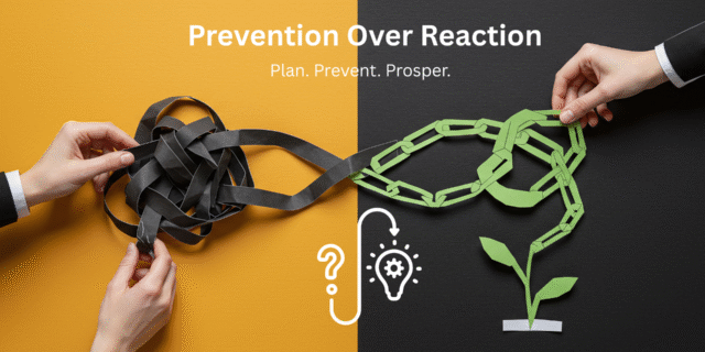 Risk Management & Preventive Measures vs Reactive Problem Solving